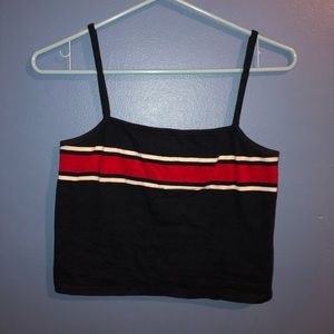 Navy Blue Tank Crop Top